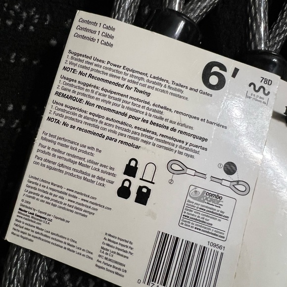 Master Lock 6ft Cable - Picture 3 of 3